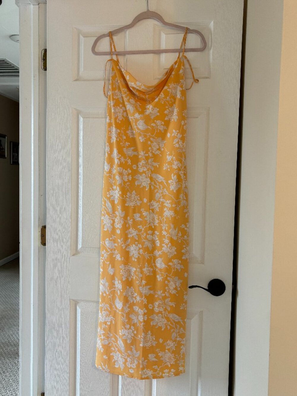 Abercrombie & Fitch yellow/white floral maxi slip dress